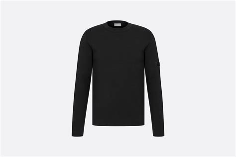 Dior Patch Sweater Black Punto Milano Wool 